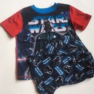 4/$20 Stars Wars summer pjs 5 short sleeve